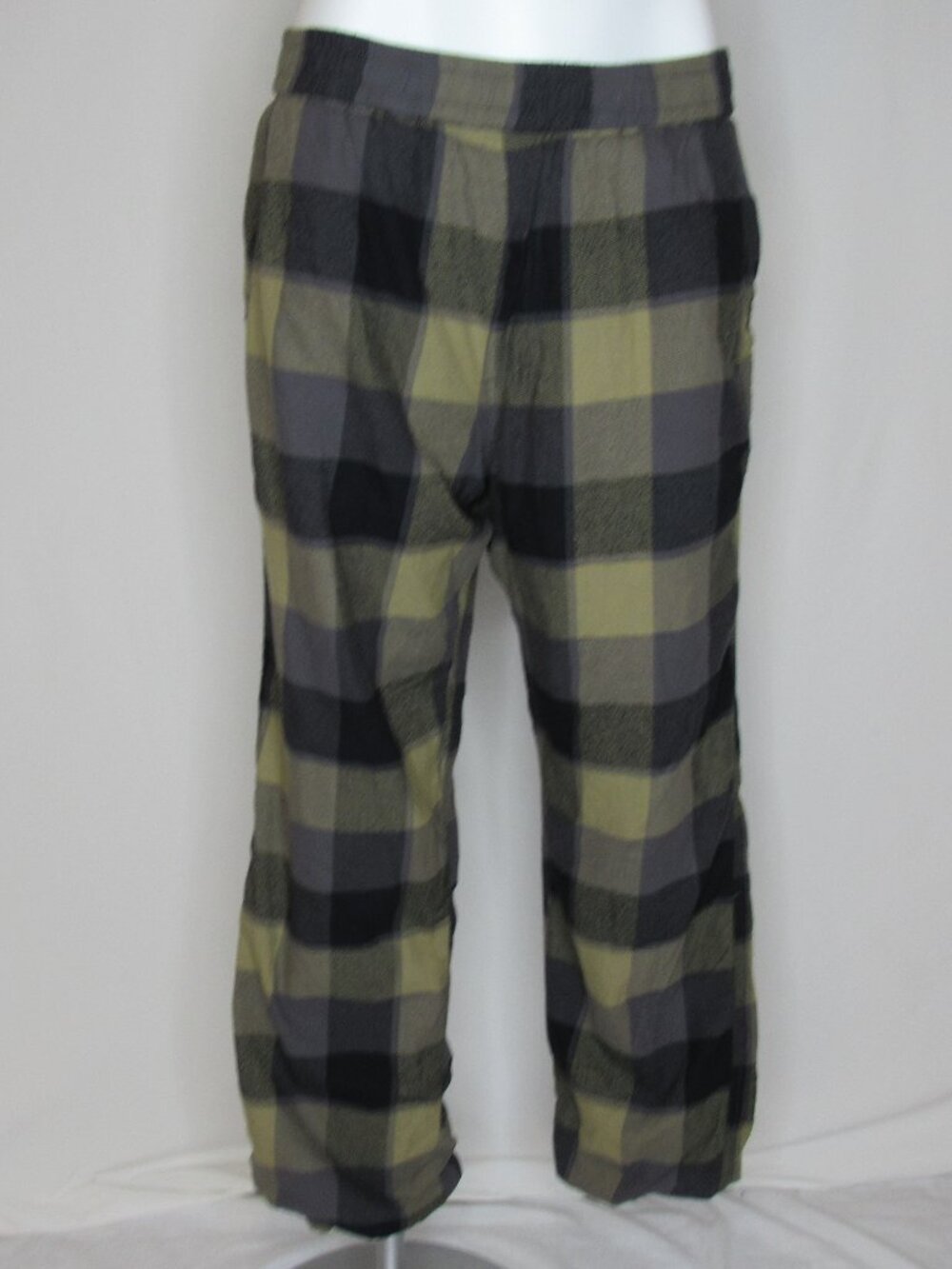 Prana Plaid Flannel ASYLUM Lined Pajama Lounge Pants Men's L Large